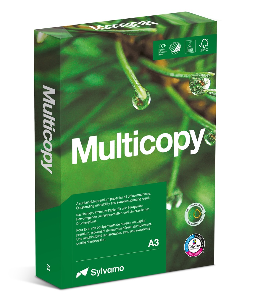 Papper Multicopy A3 90g 500/pk