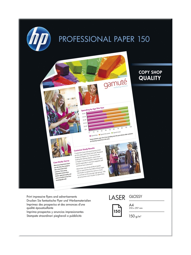 Laserpapper HP A4 glossy150/fp