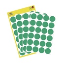 Etikett 18mm rund grön 96/fp