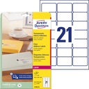 Etikett 63,5x38,1mm transparent 525/fp