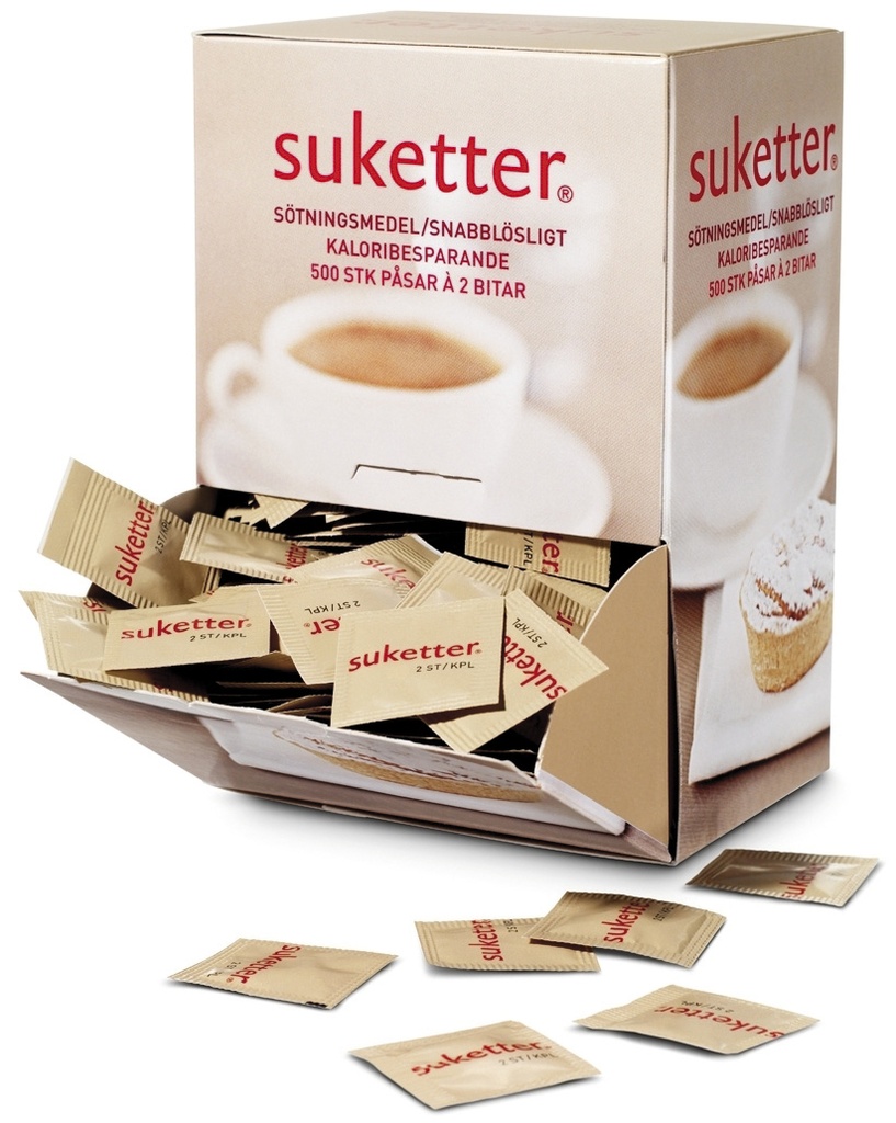 Suketter   500 påsar á 2 st/fp