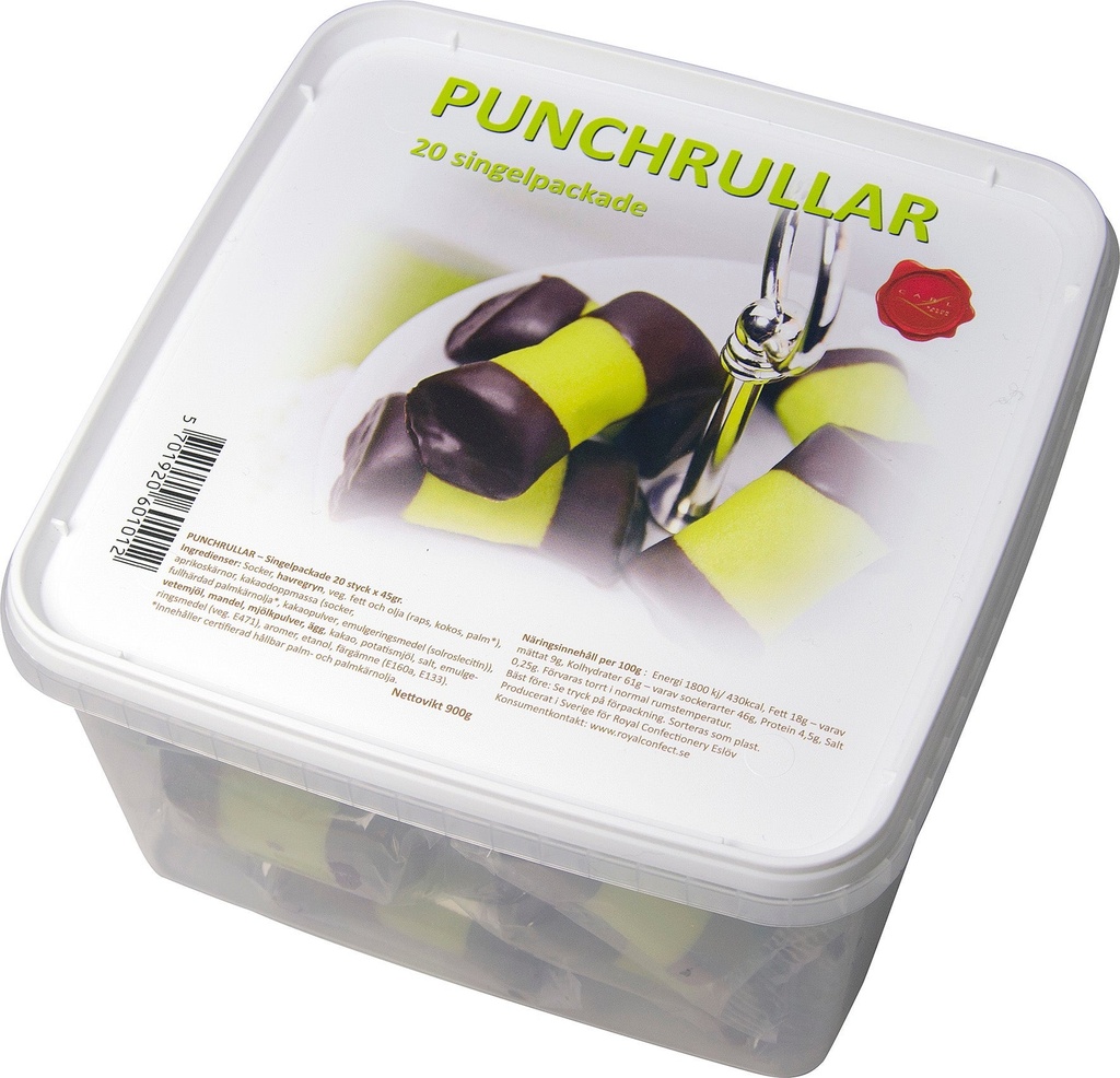 Punchrullar singelpackade 900 g 20-pack