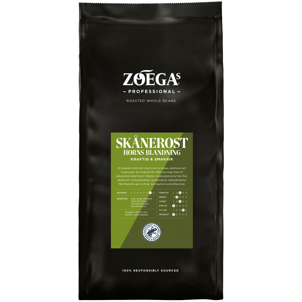 Kaffe Zoégas Professional Skånerost Hornsblandning Hela Bönor 750 Gram