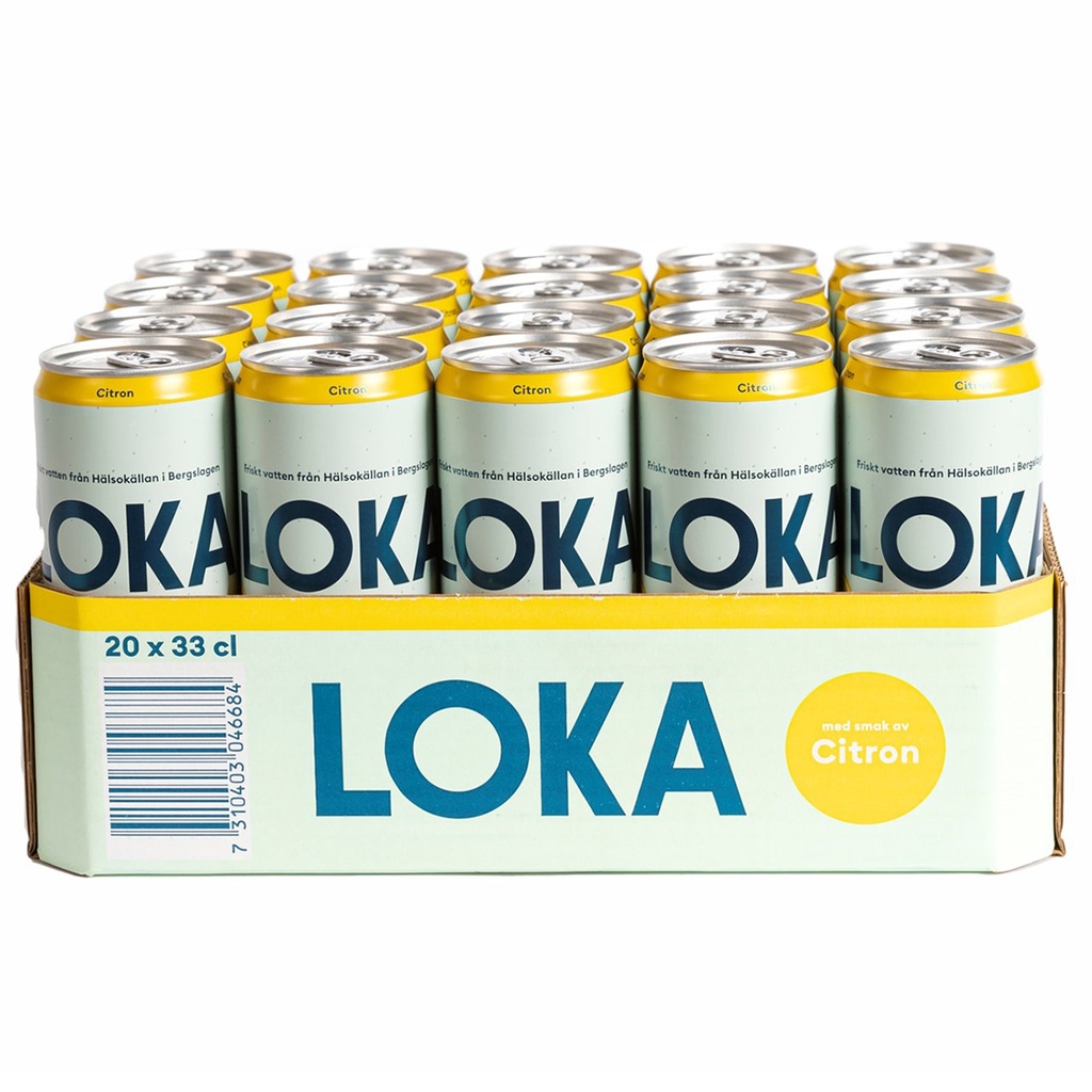 Kolsyrat vatten Loka Citron 33 cl sleek can Inkl. pant