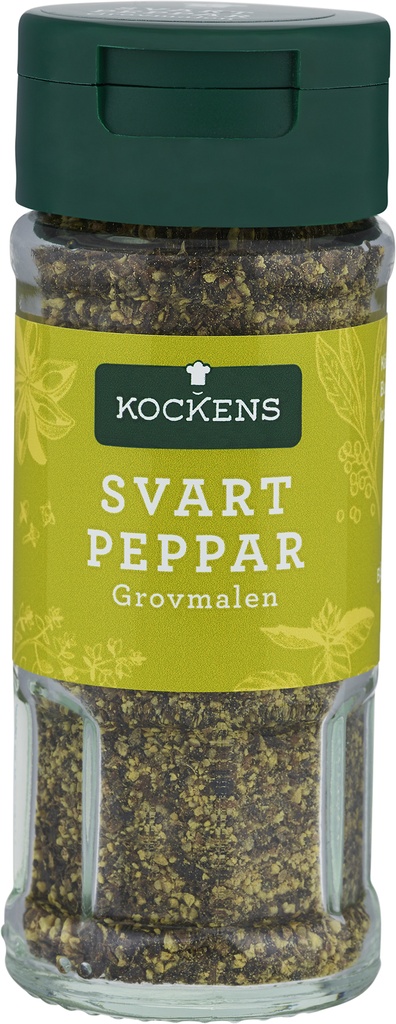 Svartpeppar grovmalen 41g Kock