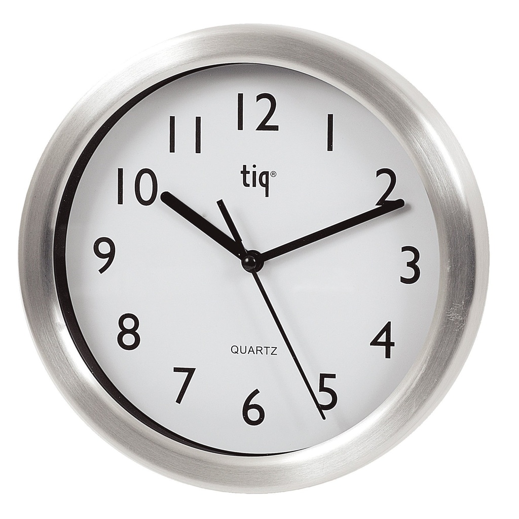 Väggklocka Ø 20 cm aluminium