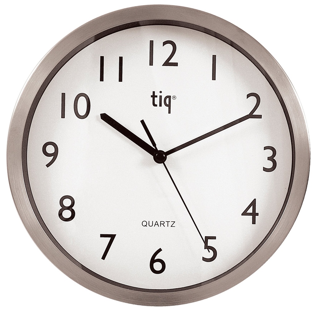 Väggklocka Ø 25 cm aluminium