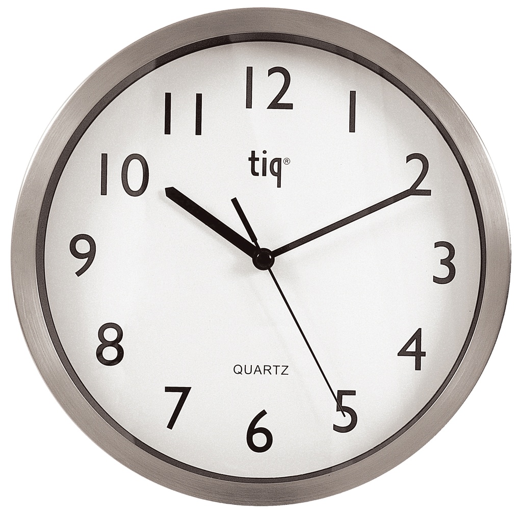 Väggklocka 25cm      aluminium