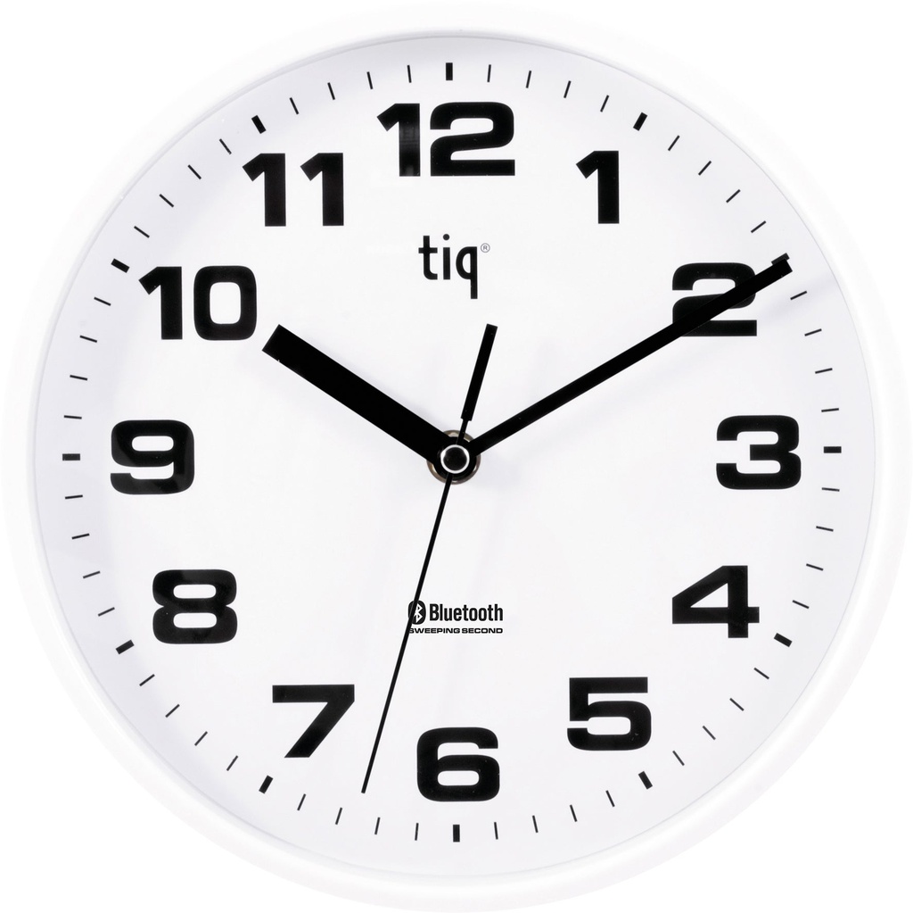 Väggklocka Bluetooth Ø230 mm vit