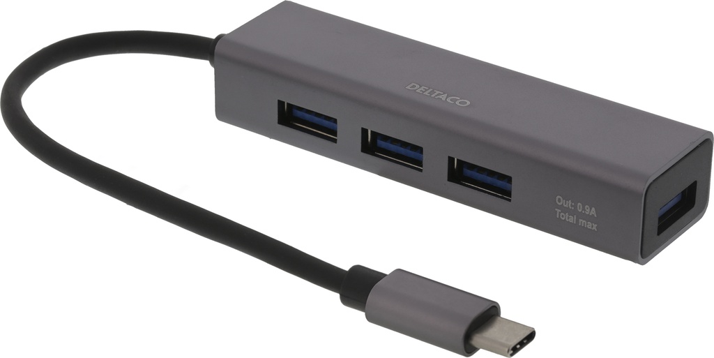 Hubb Deltaco USB-C - 4xUSB-A