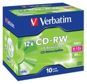 CD-RW Verbatim 8-12x 10/fp