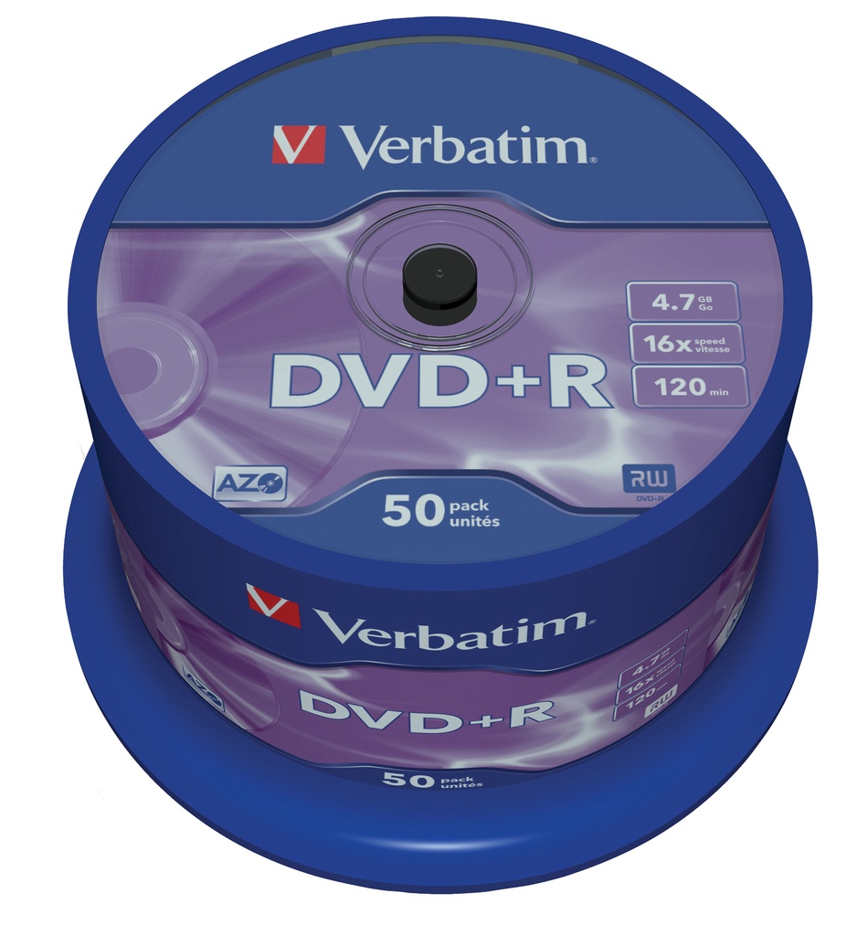 DVD+R Verbatim 16x 50/fp