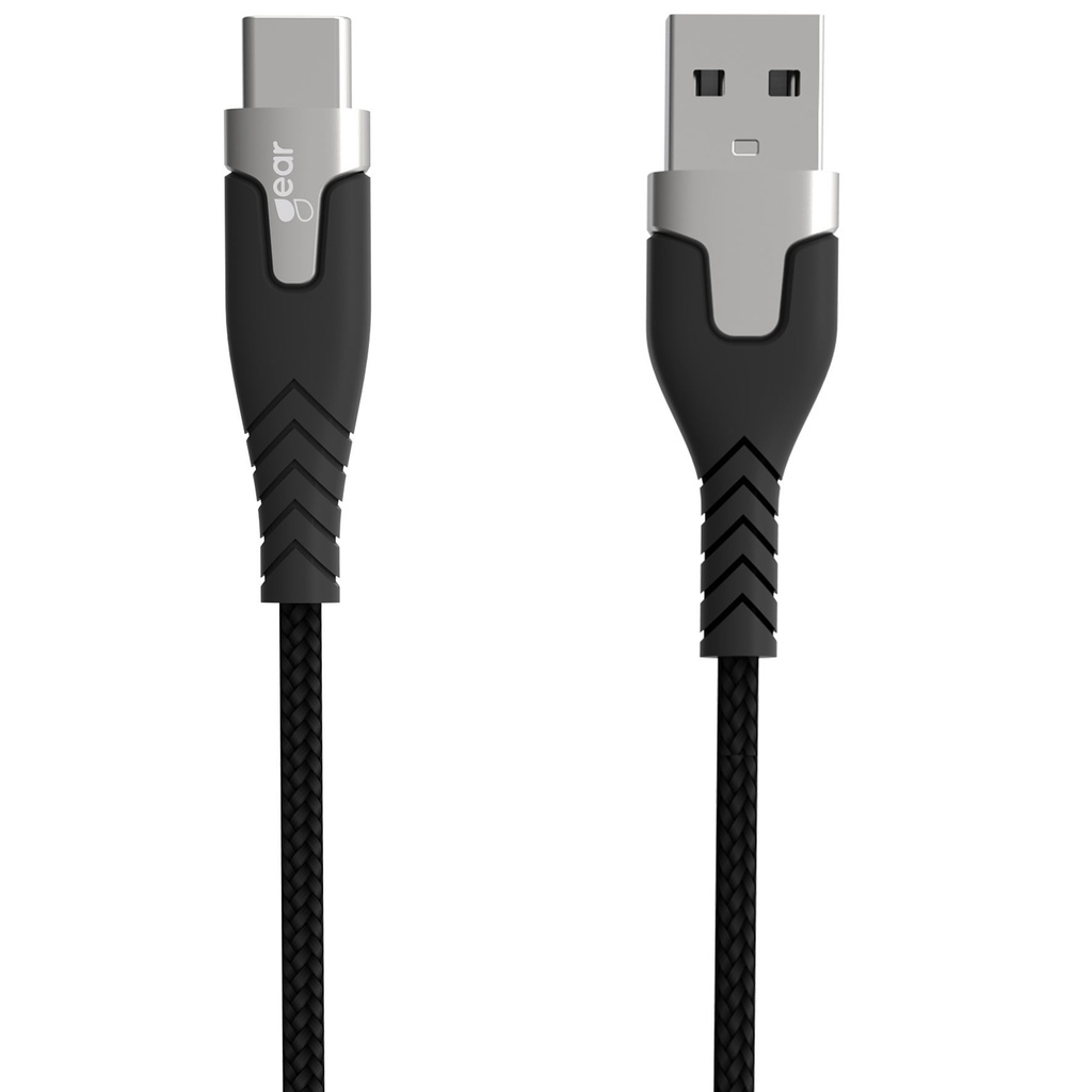 Laddkabel PRO USB-A till USB-C 2.0 Gear Svart