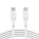 Laddkabel USB-C till USB-C Kabel 2 m vit