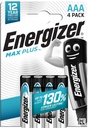 Energizer Batteri Max Plus Alkaliskt AAA LR03 4-pack