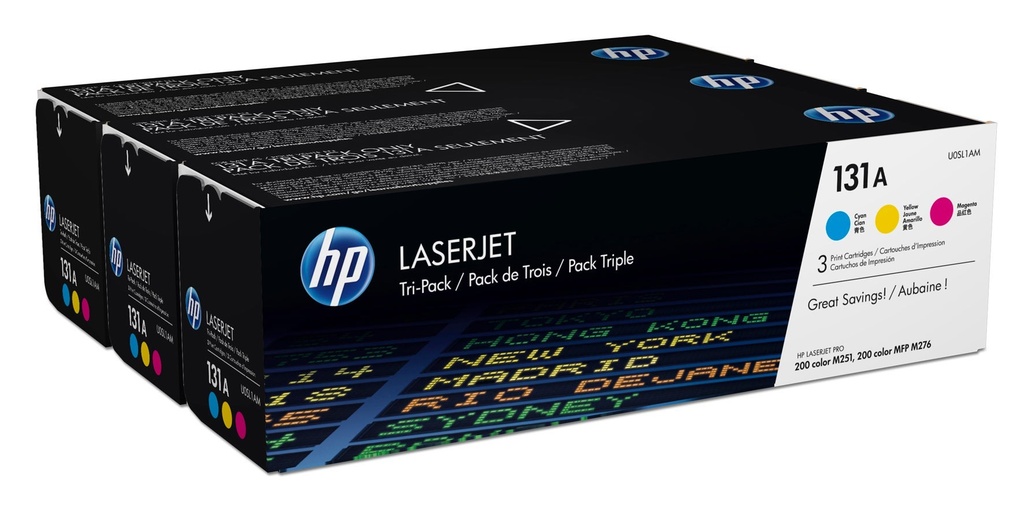 Toner HP 131A C/M/Y 3-pack