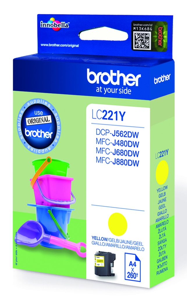 Bläck Brother LC221Y Gul