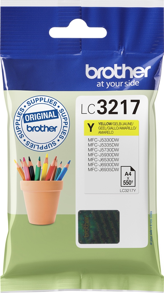 Bläck Brother LC-3217Y Gul