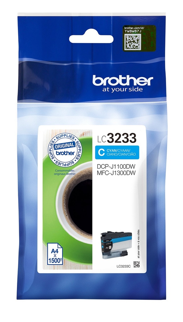 Bläck Brother LC3233C cyan 1500 sidor
