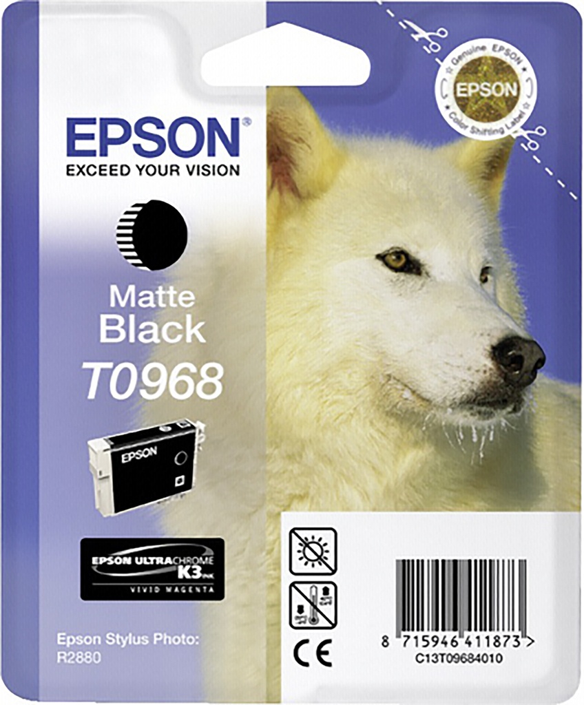 Bläck Epson T0968 matt svart