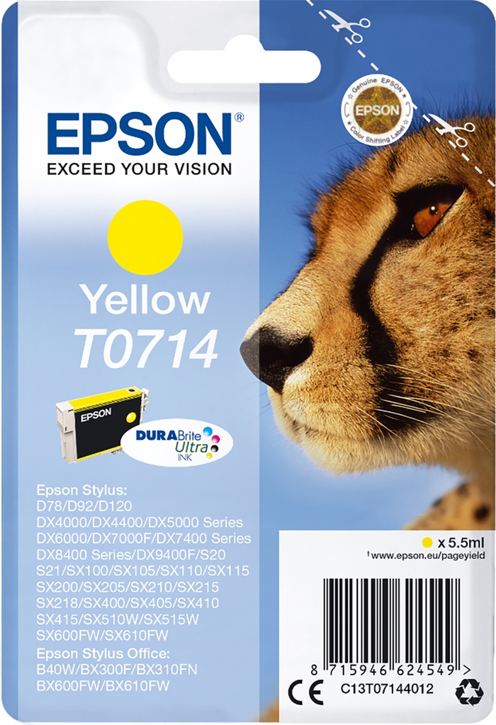 Bläck Epson T0714 gul