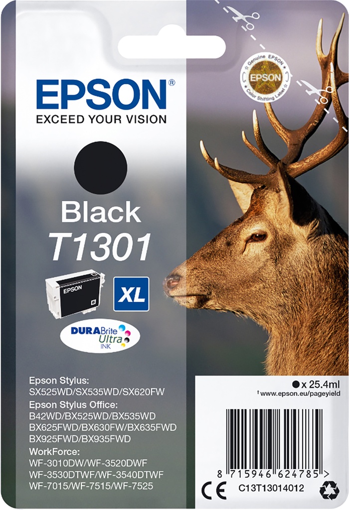 Bläck Epson T1301 svart