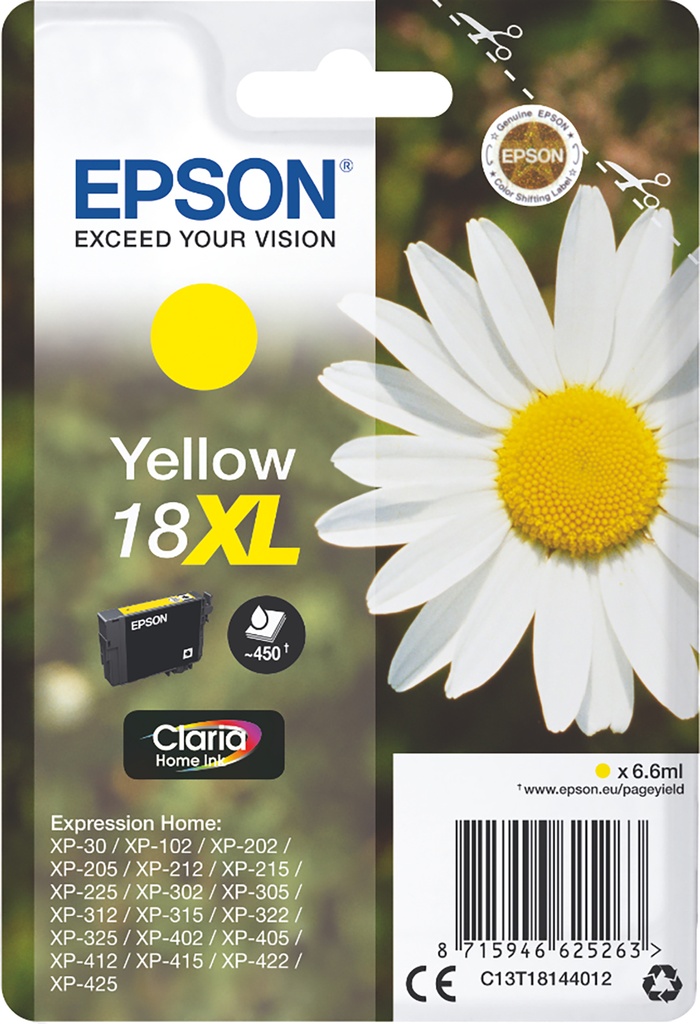 Bläck Epson 18XL gul