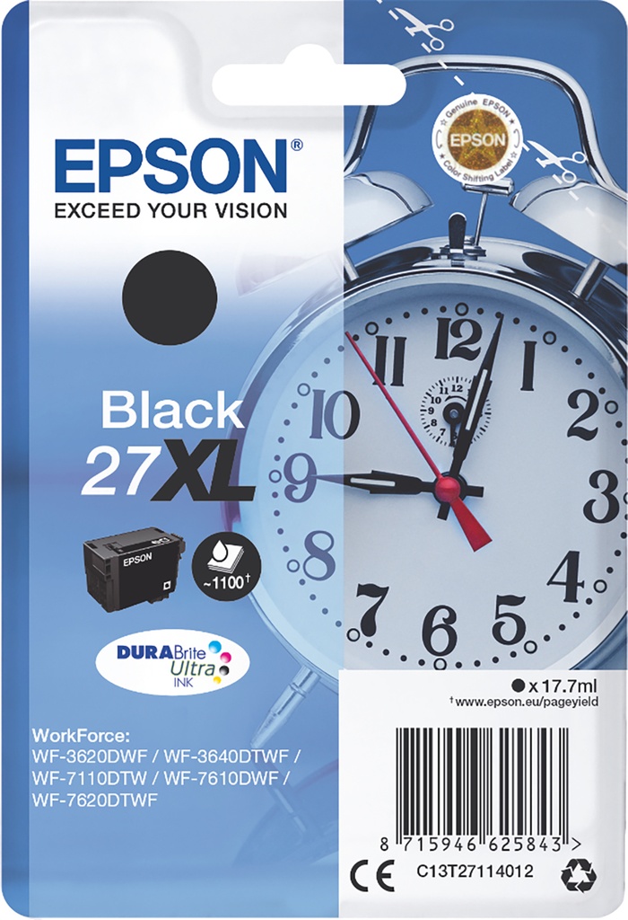 Bläck Epson 27XL svart