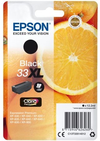 Bläck Epson 33XL svart