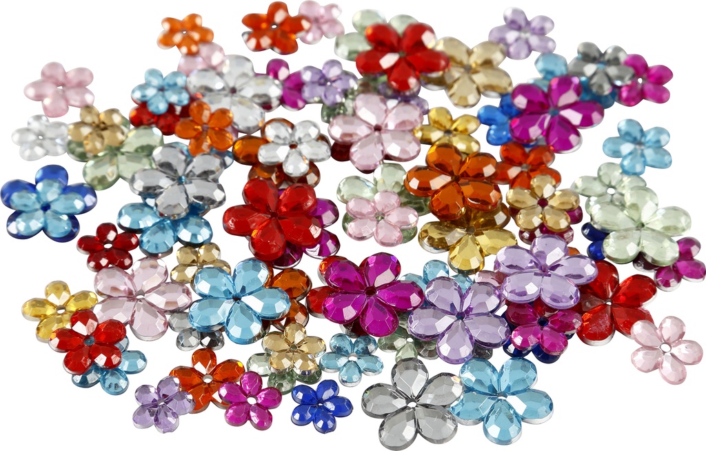 Rhinestones blommor mix 252/fp