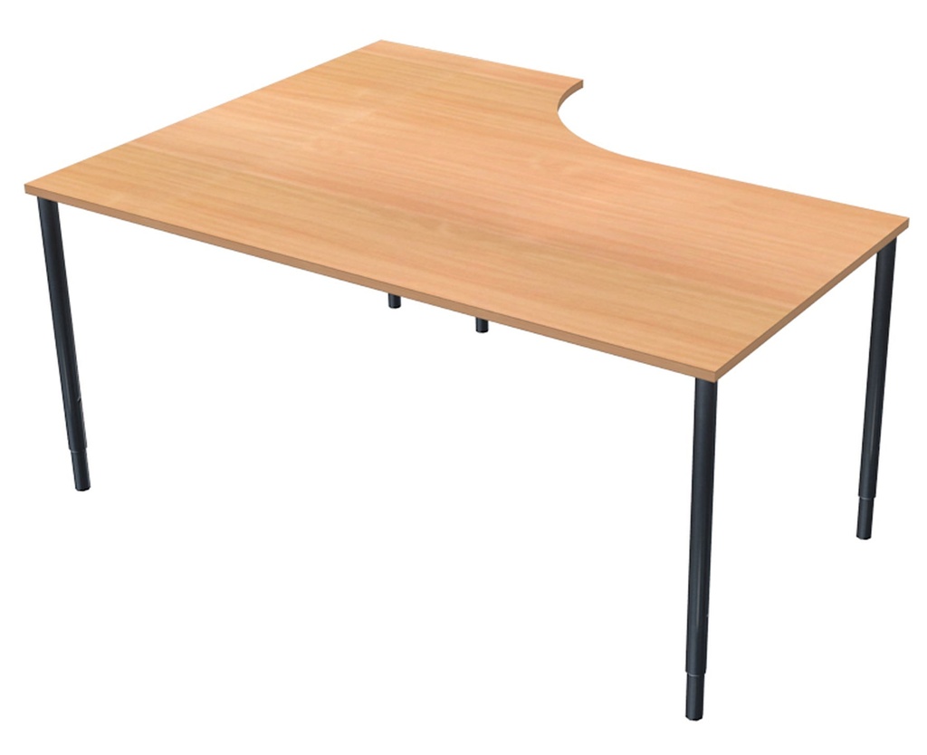 Skrivbord Bas 160x120 cm H  Bok Lanab