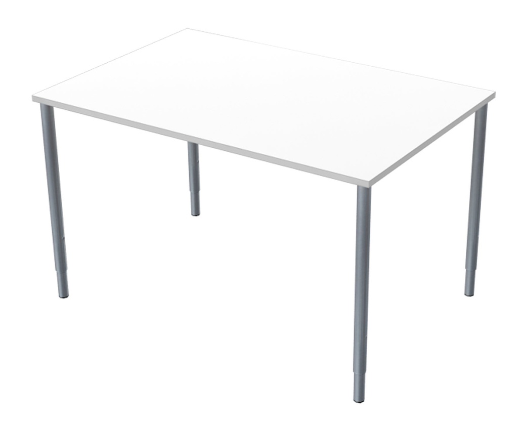 Skrivbord 120x80 cm vitmelamin/silver Lanab