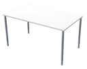 Skrivbord 140x80 cm vitmelamin/silver Lanab