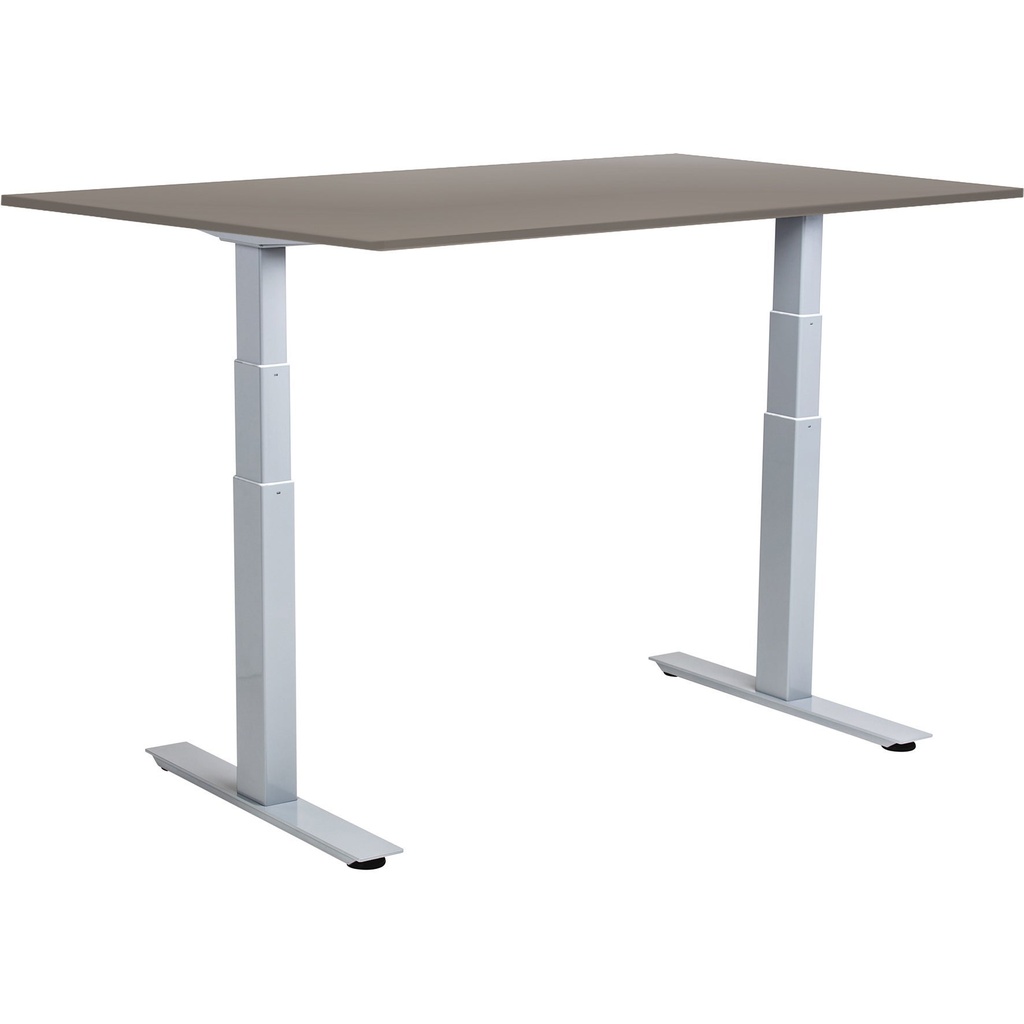 Skrivbord el Easydesk Adapt VI grå/aluminium 120x80 cm