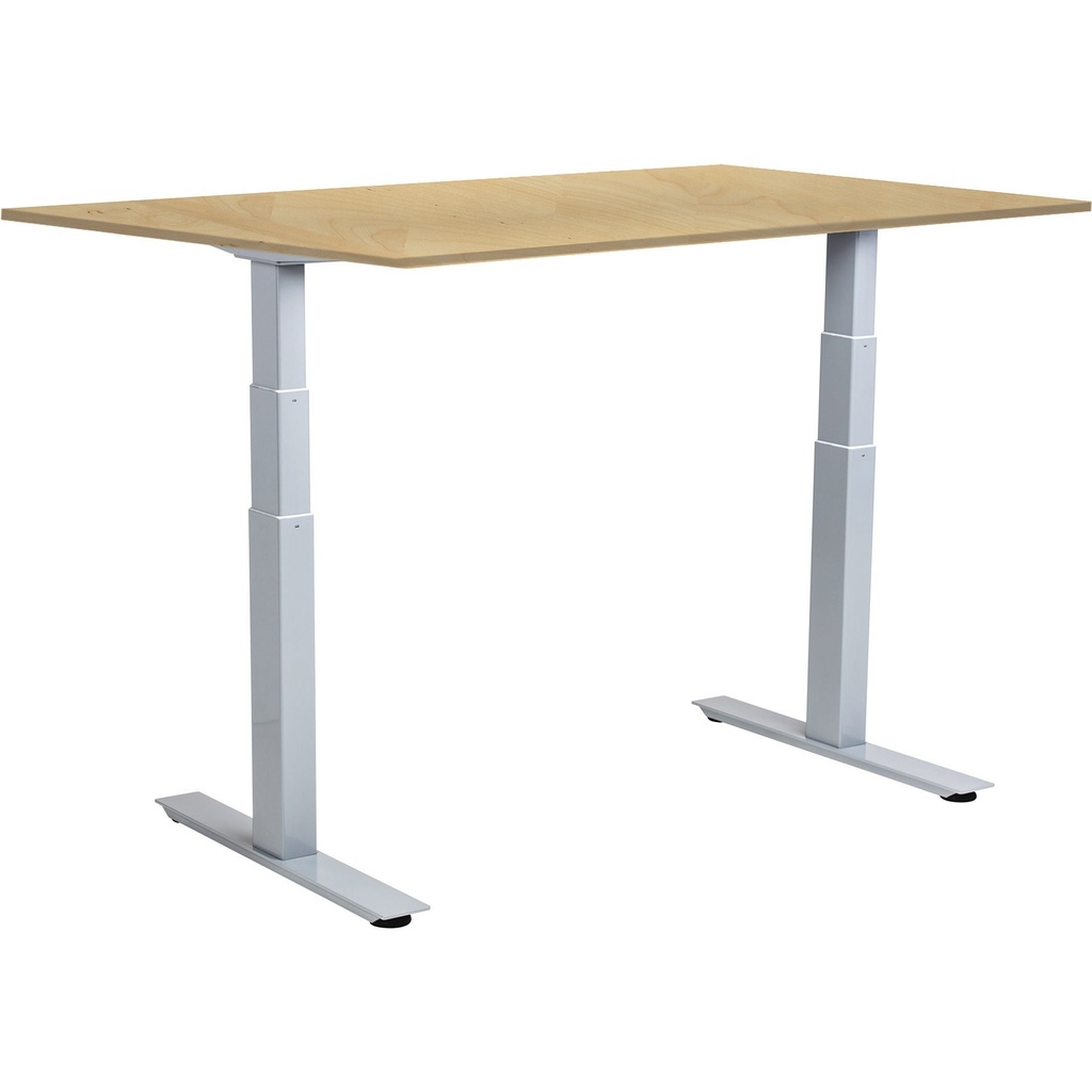 Skrivbord el Easydesk Adapt VI björk/aluminium 160x80 cm