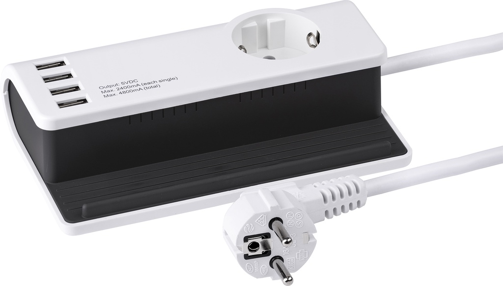 Laddstation 4USB 1 uttag
