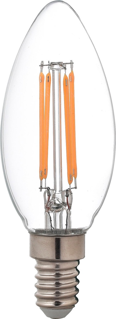 Filament LED kron E14 4,5W dim
