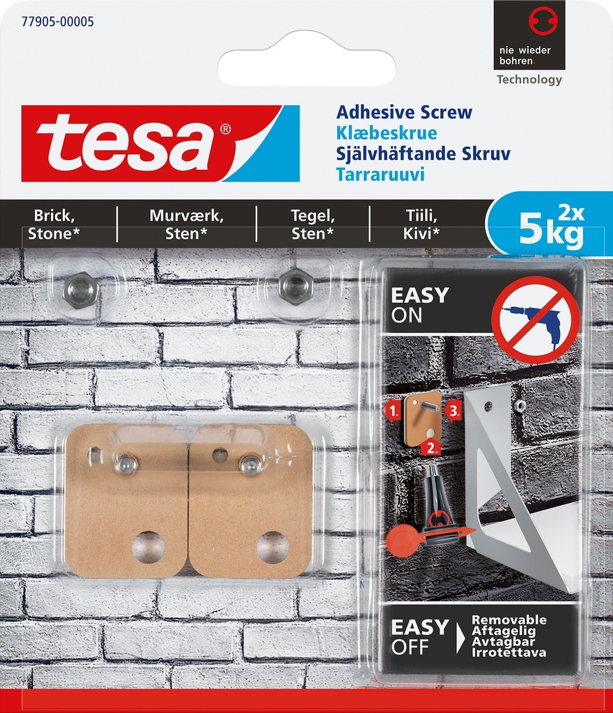 Skruv självhäftande tegel 5 Kg 2-pack Tesa