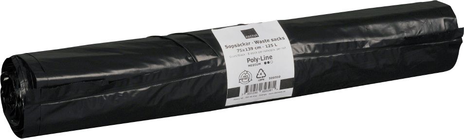 Sopsäck 125 l m knytband