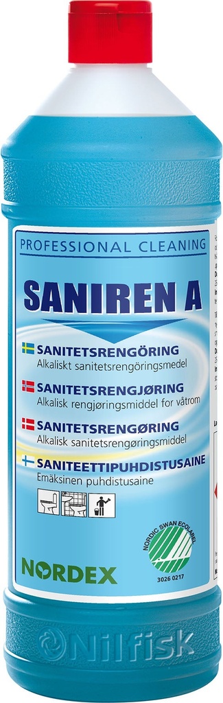 Sanitetsrengöringsmedel Saniren A 1 liter