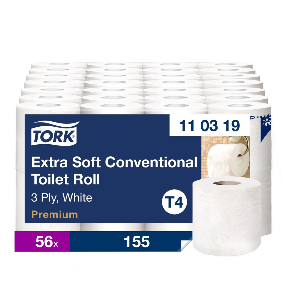 Toalettpapper Tork Premium Extra Mjukt 3-lager 56 rullar/bal