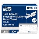 Pappershandduk Tork Xpress Spolbar H2 vit 21 st/fp