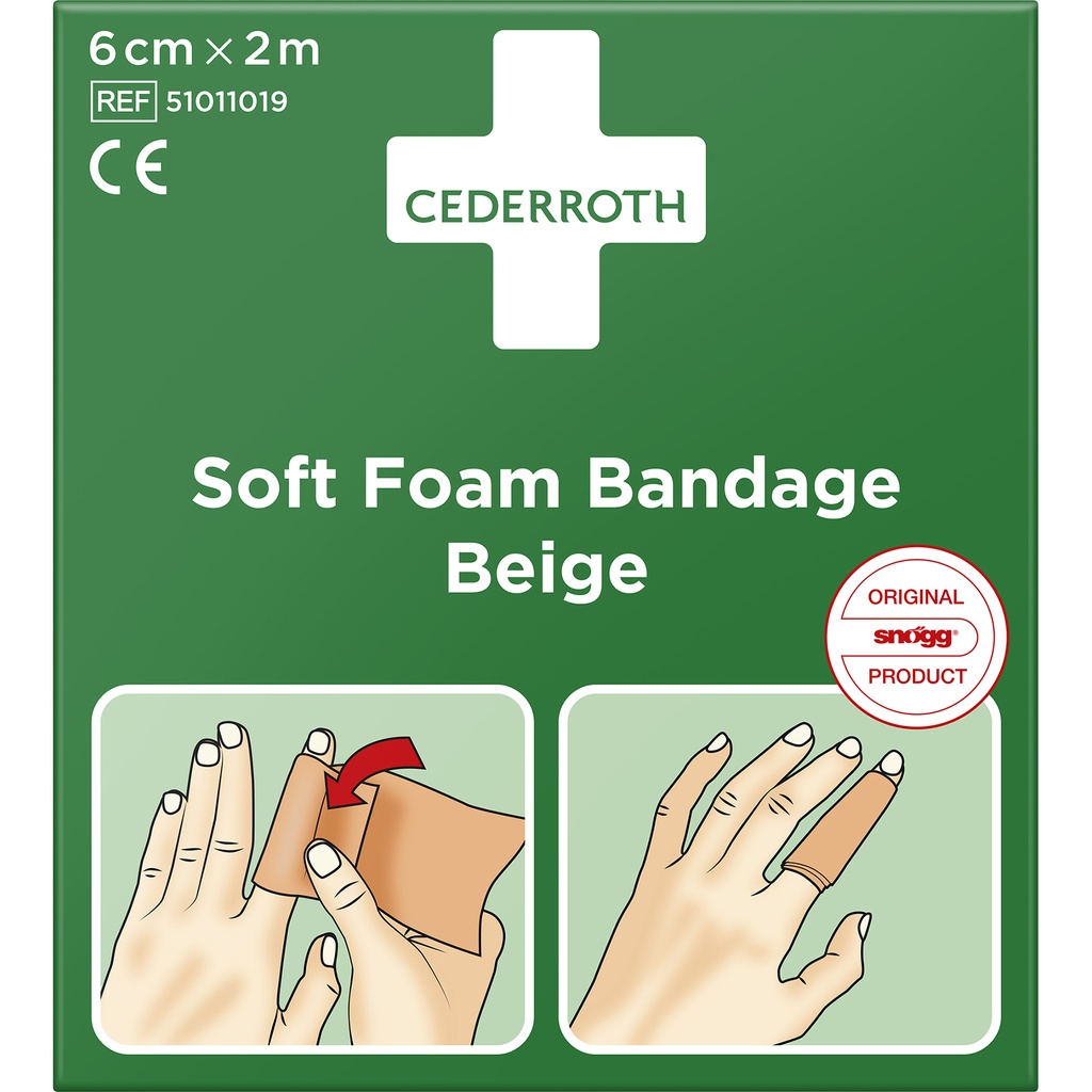 Bandage Soft Foam Cederroth Beige 60 mm x 2 m