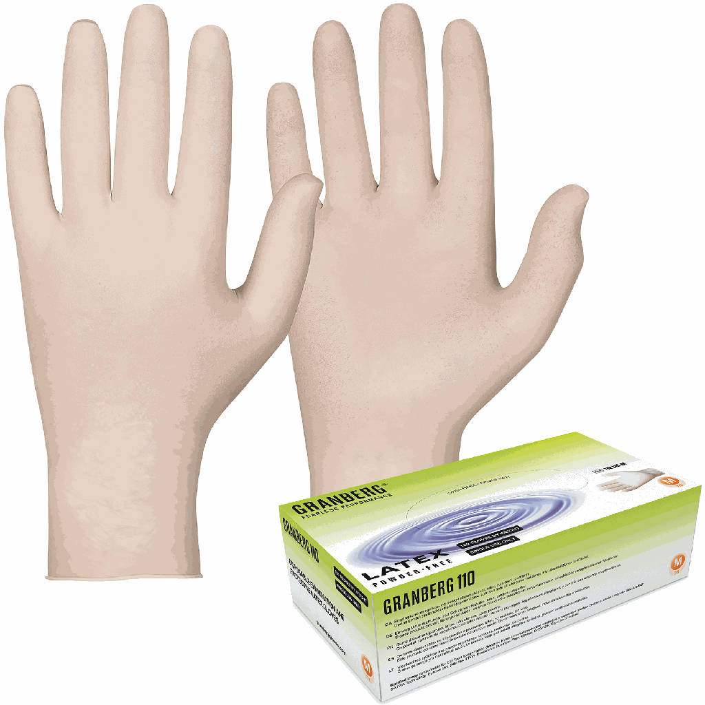 Engångshandske Latex puderfri S 100 st/fp