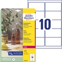 Etikett transparent 96x50,8mm 250/fp
