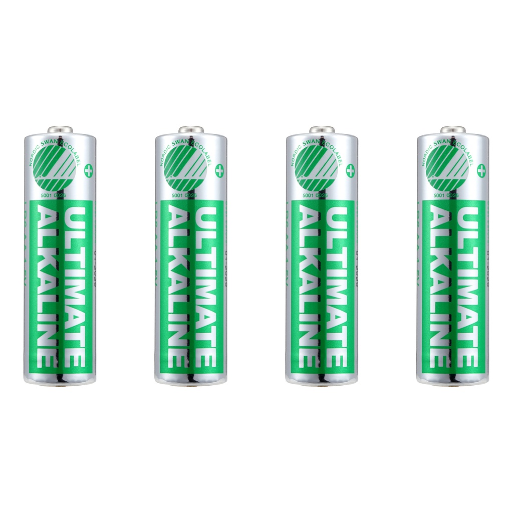 Batteri Svanenmärkt Deltaco Alk AA 4/fp
