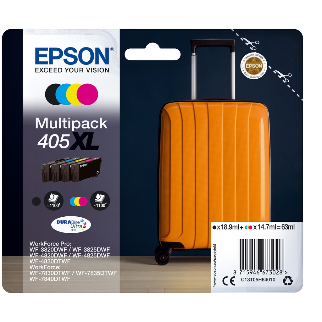 Bläck Epson 405XL svart 18,9m