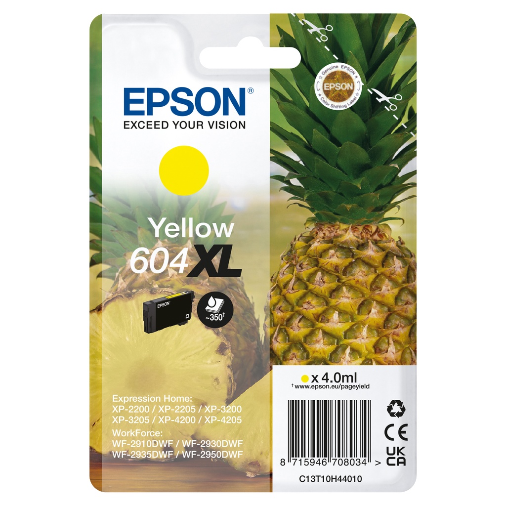 Bläck Epson 604XL gul 4,0ml