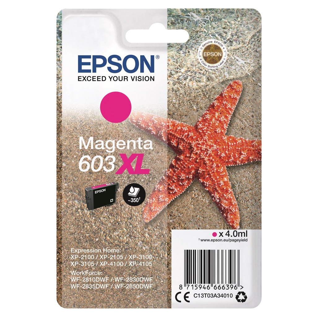 Bläck Epson 603XL magenta 4,0 ml