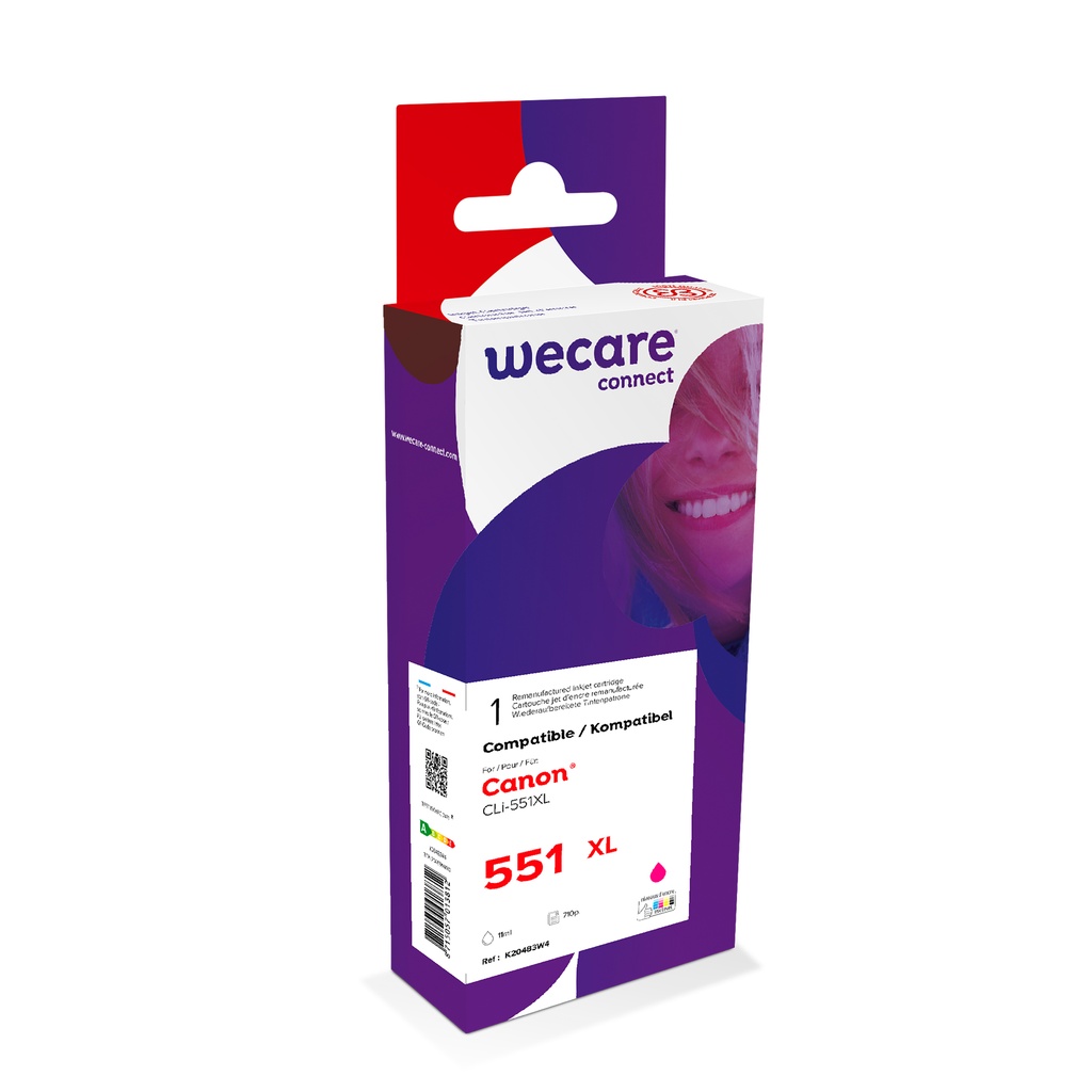 Bläck Wecare CLI-551XL magenta